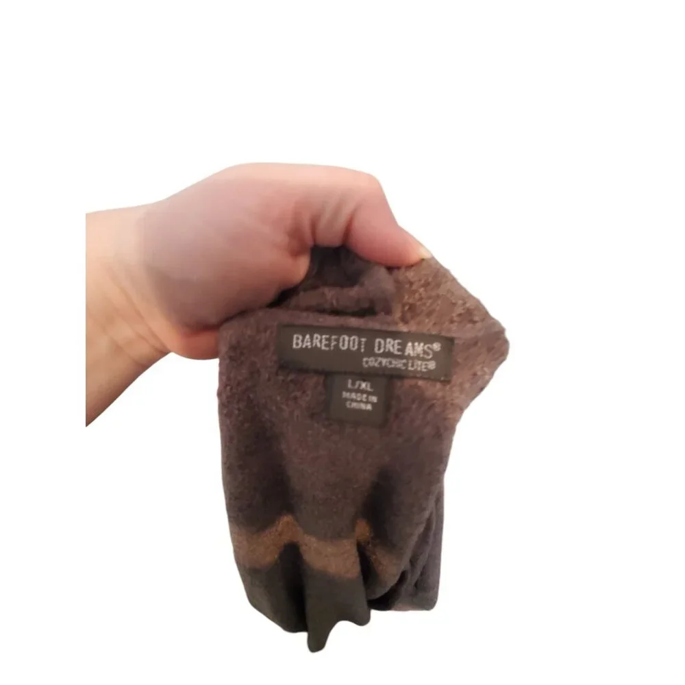 Barefoot Dreams cozy chic lite cardigan sweater womens L XL Island Wrap brown - Picture 5 of 5